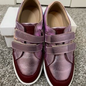 Elephantito Metallic Magenta Velcro Sneakers